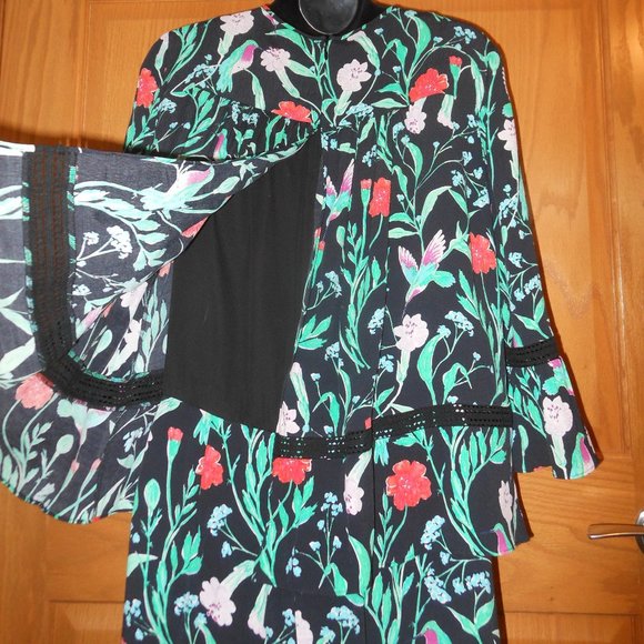 EUC!!!  Gorgeous Kate Spade Jardin Hummingbird Romper - Picture 7 of 7